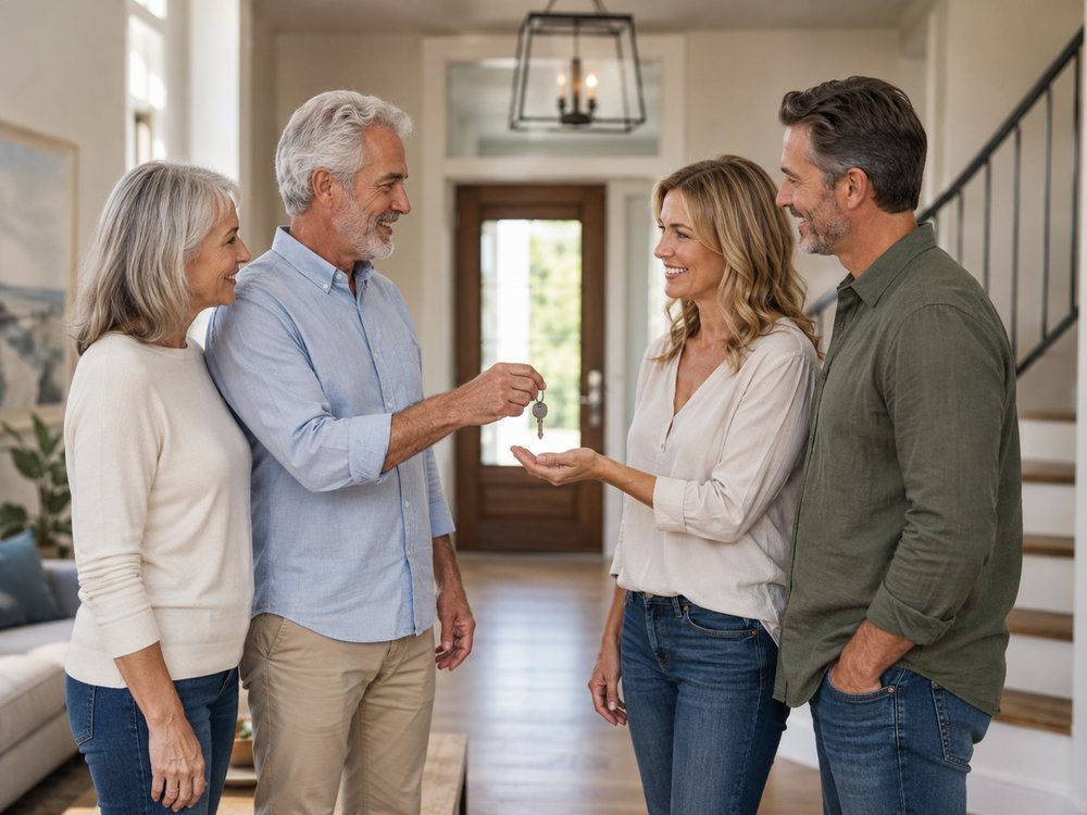 Modern home with a couple using FMDirect to plan their move